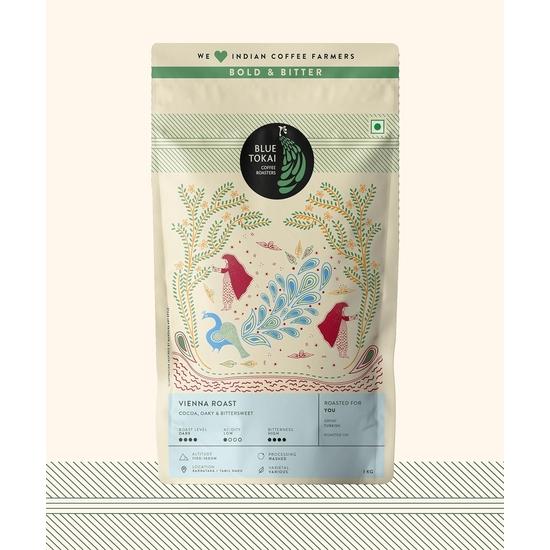 Blue Tokai Coffee Roasters Вена Рост - Темная Обжарка|Турецкий Помол 1 Кг|Насыщенный Мягкий|100% Зерна Арабики|Специальный Кофе 1KG